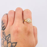 Anillo Flor Tupida 2.5gr / T6 1/4 / Oro Amarillo 18K