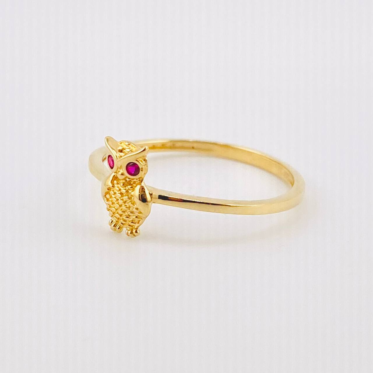 Anillo Buho 1.45gr / T7 / Oro Amarillo 18K