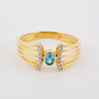 Anillo Lyra Puente Estrellas 3gr / T8 / Oro Amarillo 18K