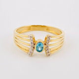 Anillo Lyra Puente Estrellas 3gr / T8 / Oro Amarillo 18K