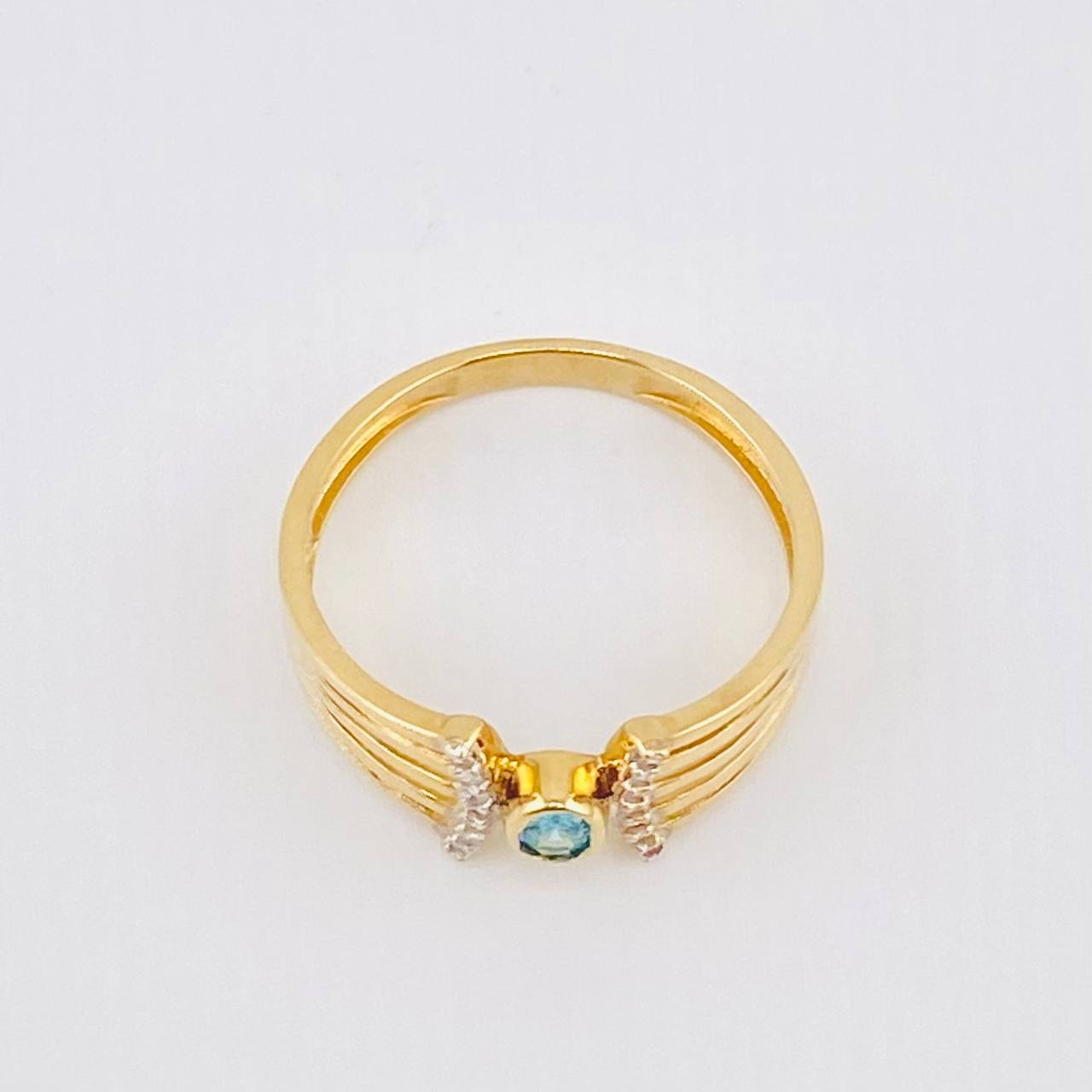 Anillo Lyra Puente Estrellas 3gr / T8 / Oro Amarillo 18K