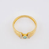 Anillo Lyra Puente Estrellas 3gr / T8 / Oro Amarillo 18K