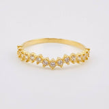 Anillo Ola Curva Tupida 1.3gr / T6 1/2 / Oro Amarillo 18K