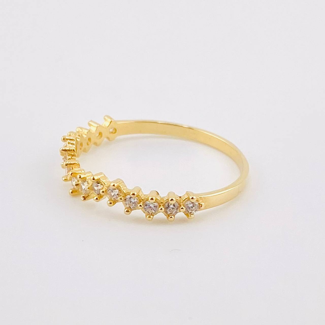 Anillo Ola Curva Tupida 1.3gr / T6 1/2 / Oro Amarillo 18K