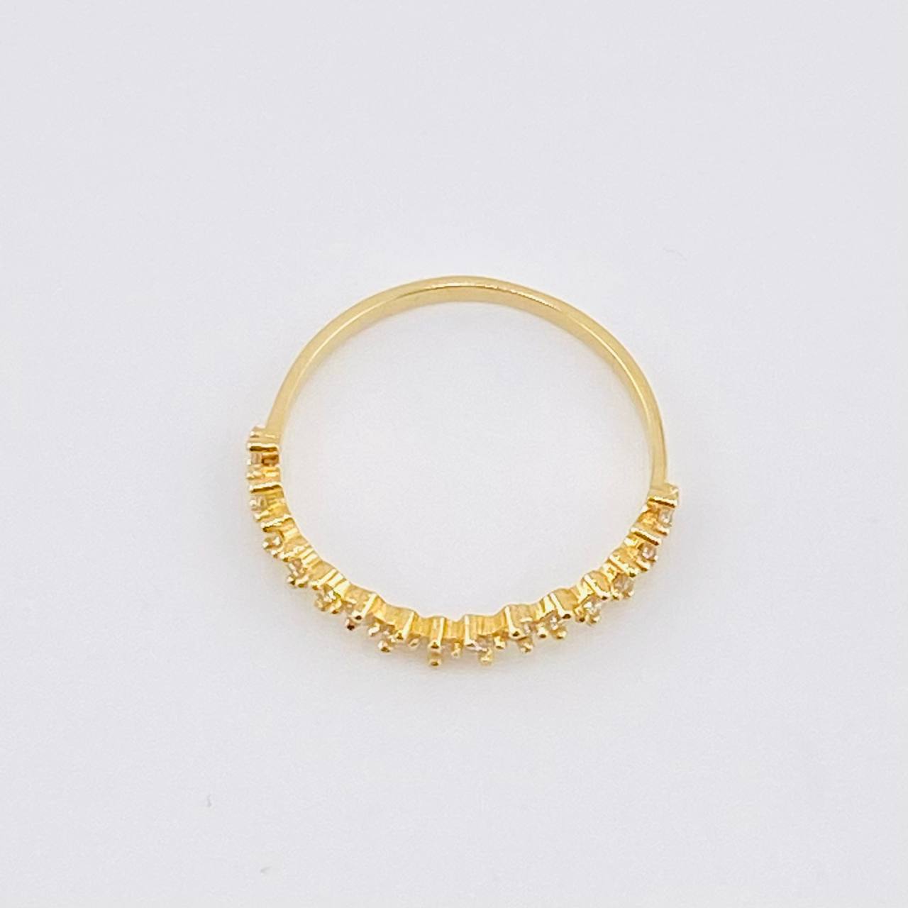 Anillo Ola Curva Tupida 1.3gr / T6 1/2 / Oro Amarillo 18K