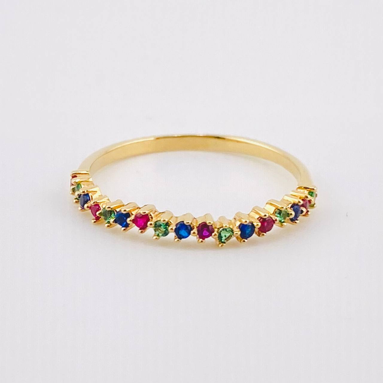 Anillo Ola Carril 1.15gr / T6 / Oro Amarillo 18K