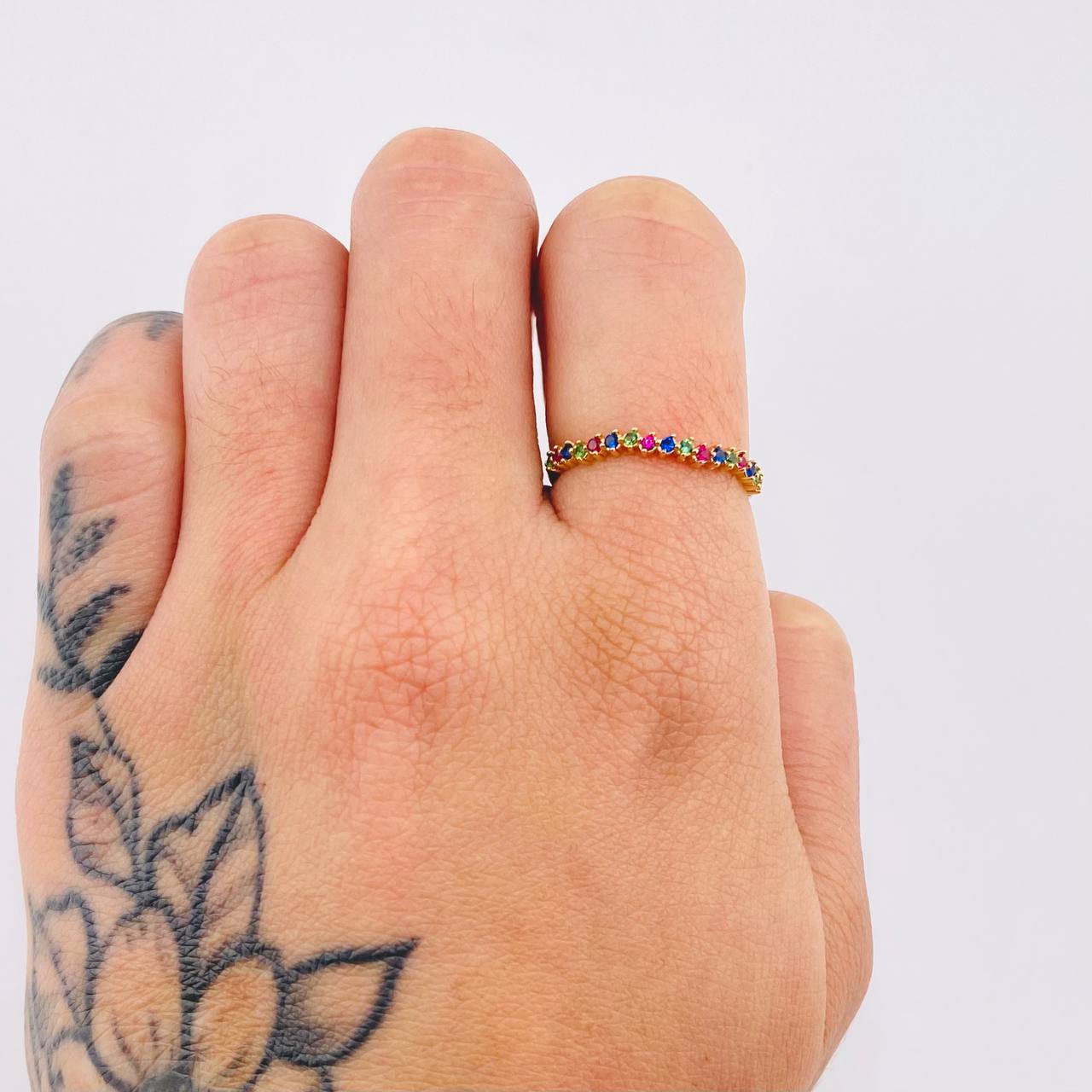 Anillo Ola Carril 1.15gr / T6 / Oro Amarillo 18K