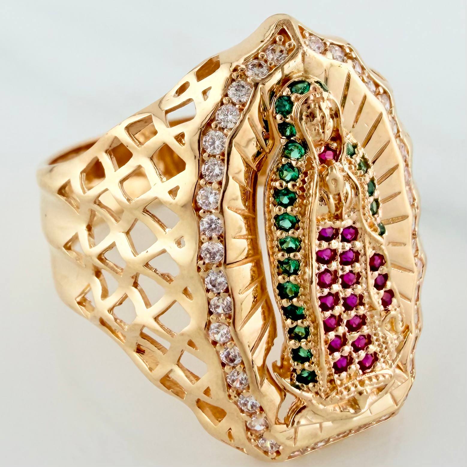 Anillo Virgen Guadalupe 8 g / T12 Oro Amarillo 18K