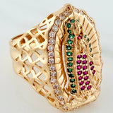 Anillo Virgen Guadalupe 8 g / T12 Oro Amarillo 18K