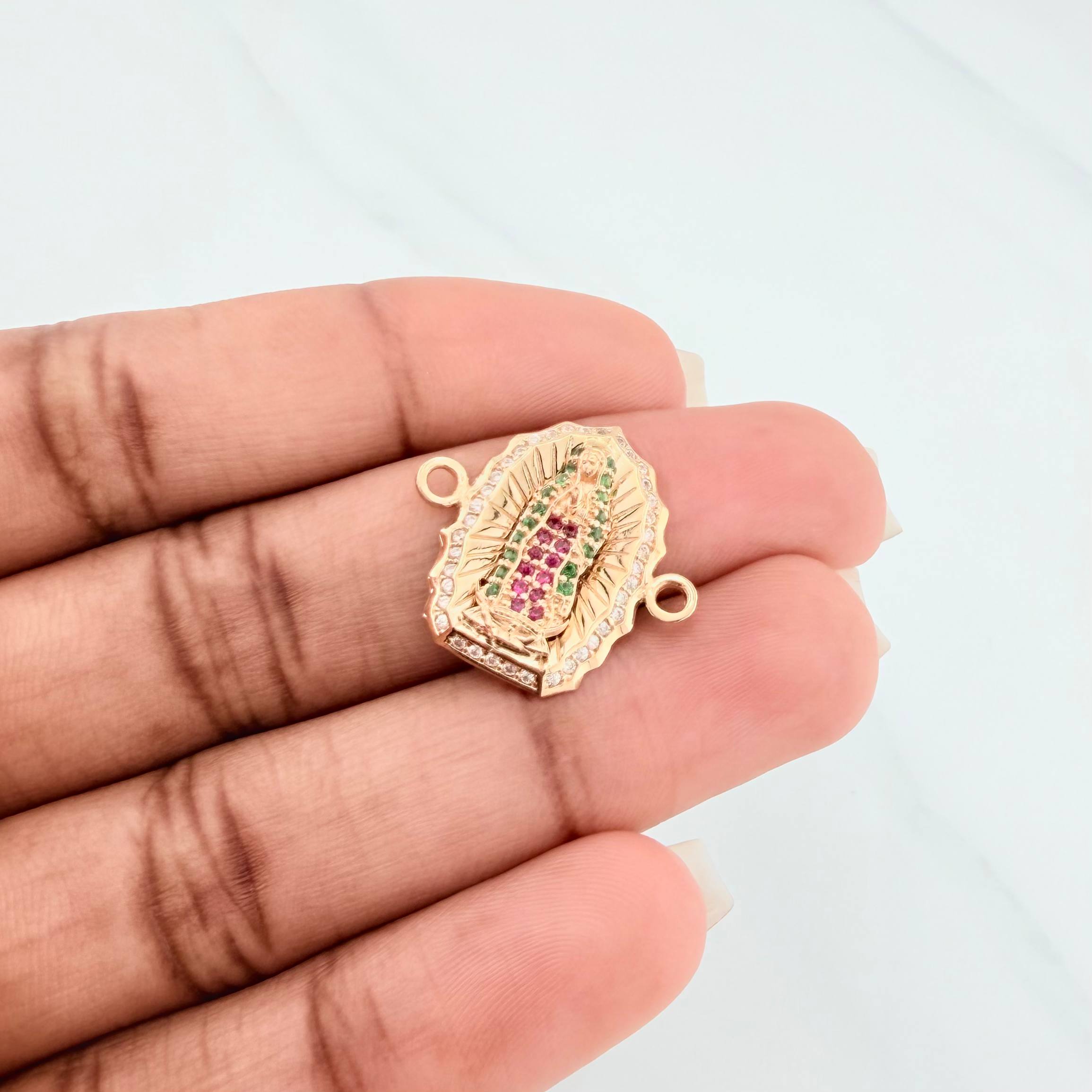 Herraje Virgen Guadalupe 2.5 g / 2 cm Oro Amarillo 18K