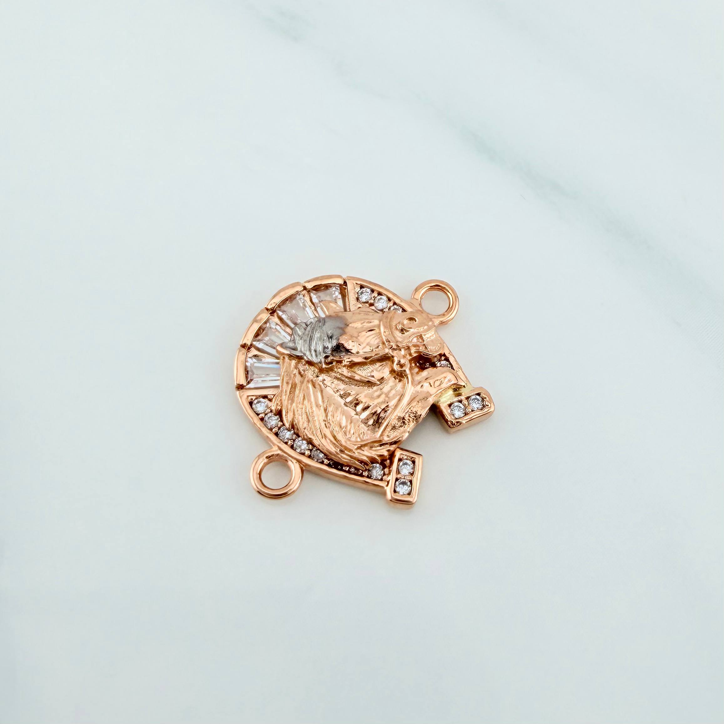 Herraje Herradura Caballo 2.2 g / 1.8 cm Oro Rosa 18K