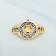 Herraje Corona 3.2 g / 2.7 cm Dos Oros Amarillo Blanco 18K