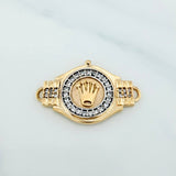 Herraje Corona 3.2 g / 2.7 cm Dos Oros Amarillo Blanco 18K