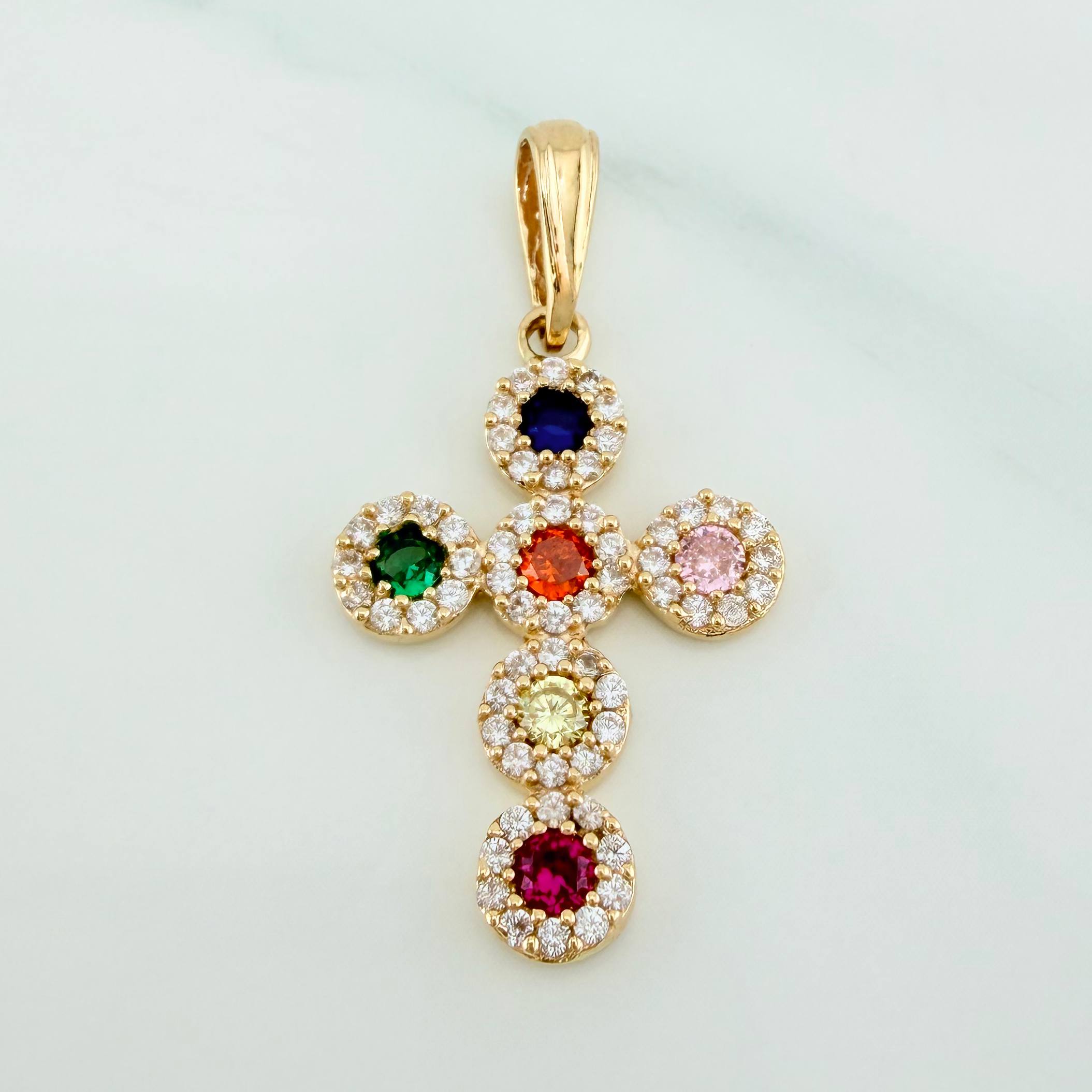 Dije Cruz Tupida 2.4 g / 3.5 cm Oro Amarillo 18K