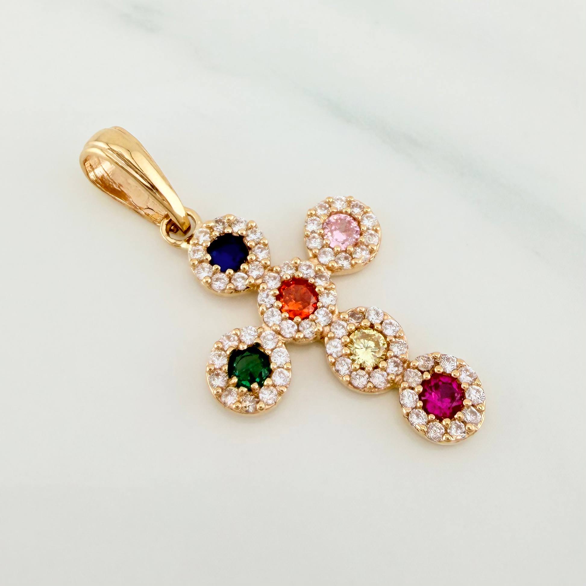 Dije Cruz Tupida 2.4 g / 3.5 cm Oro Amarillo 18K