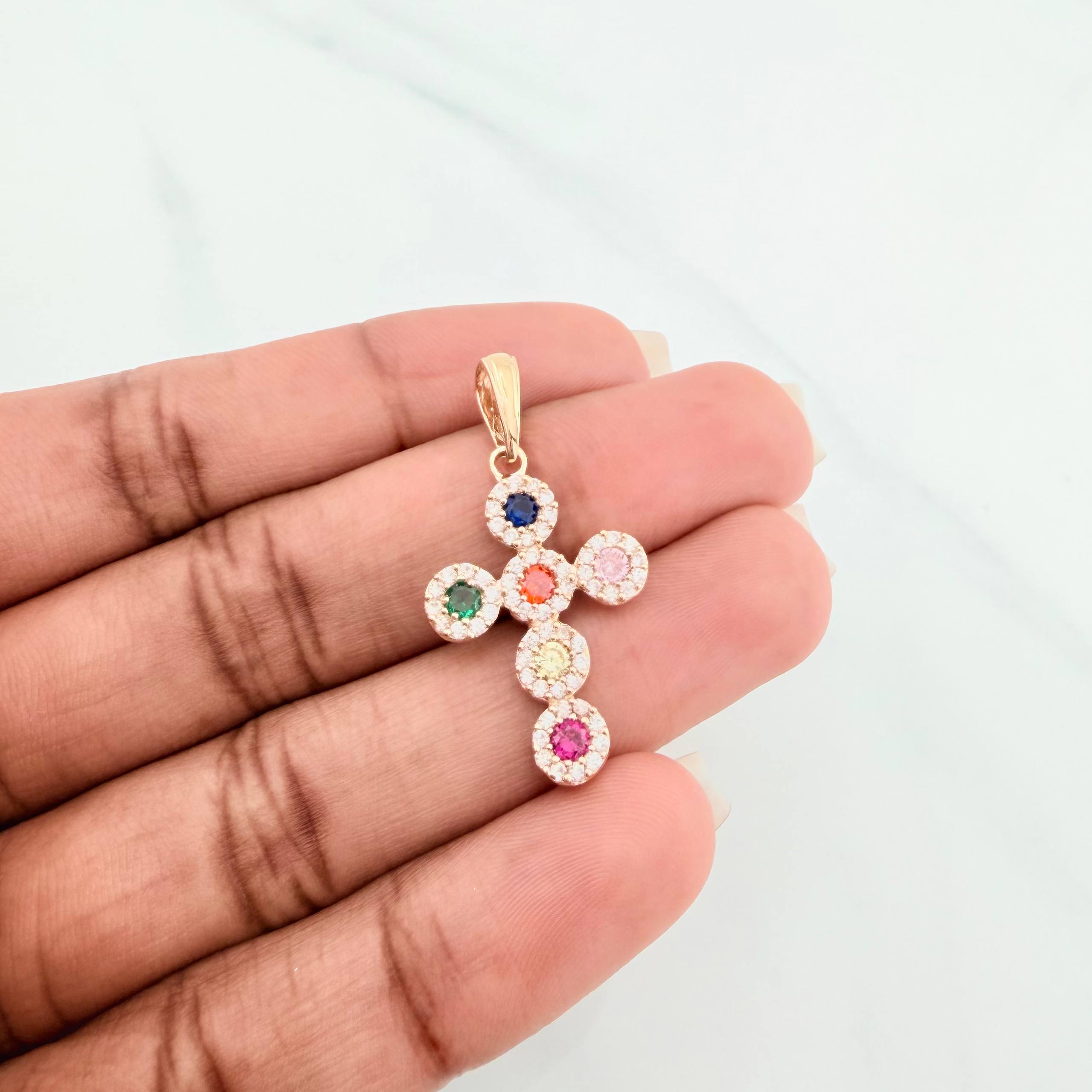 Dije Cruz Tupida 2.4 g / 3.5 cm Oro Amarillo 18K
