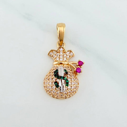 Dije Bolsa De Dinero 2.6 g / 2.6 cm Tres Oros 18K