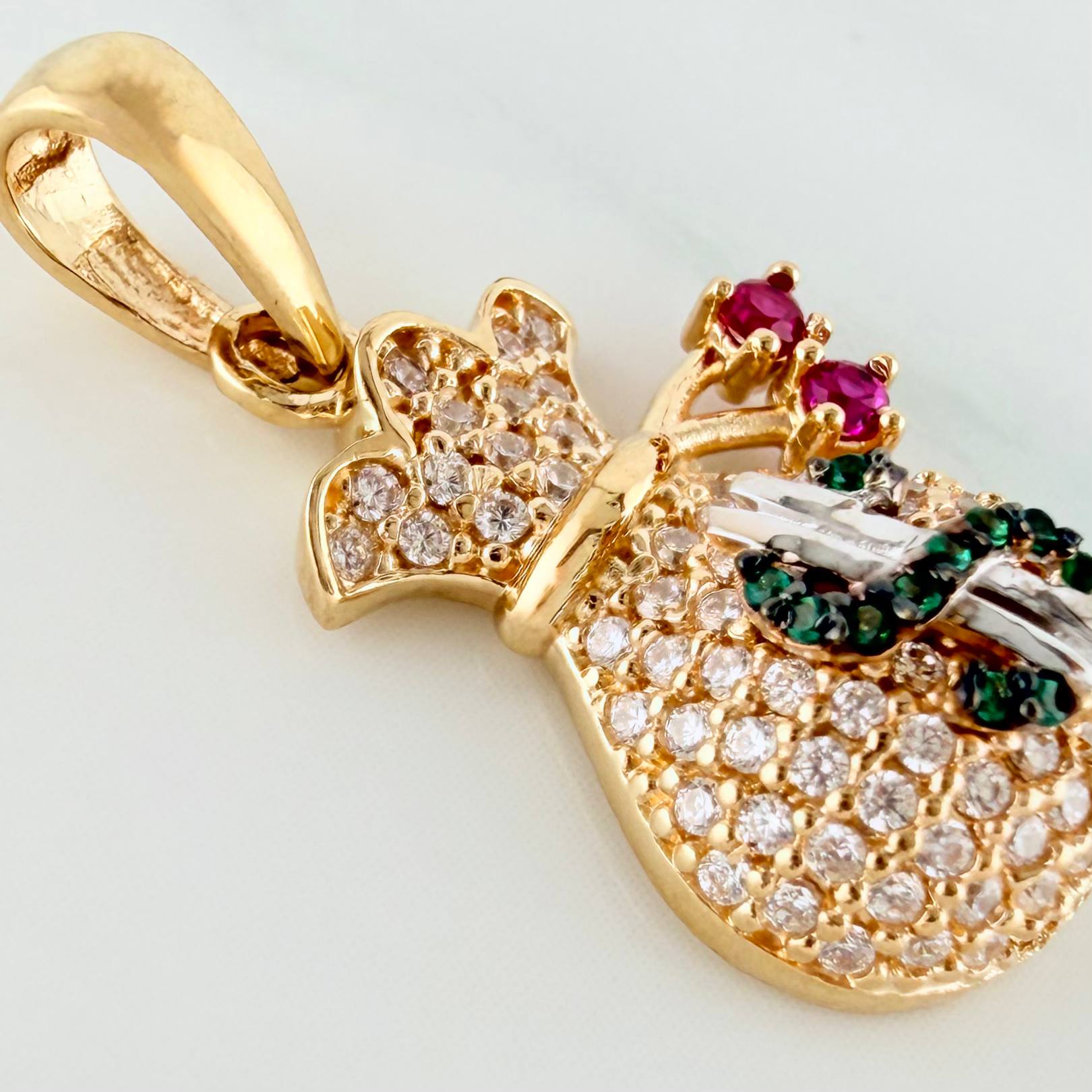 Dije Bolsa De Dinero 2.6 g / 2.6 cm Tres Oros 18K