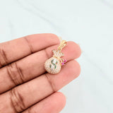 Dije Bolsa De Dinero 2.6 g / 2.6 cm Tres Oros 18K