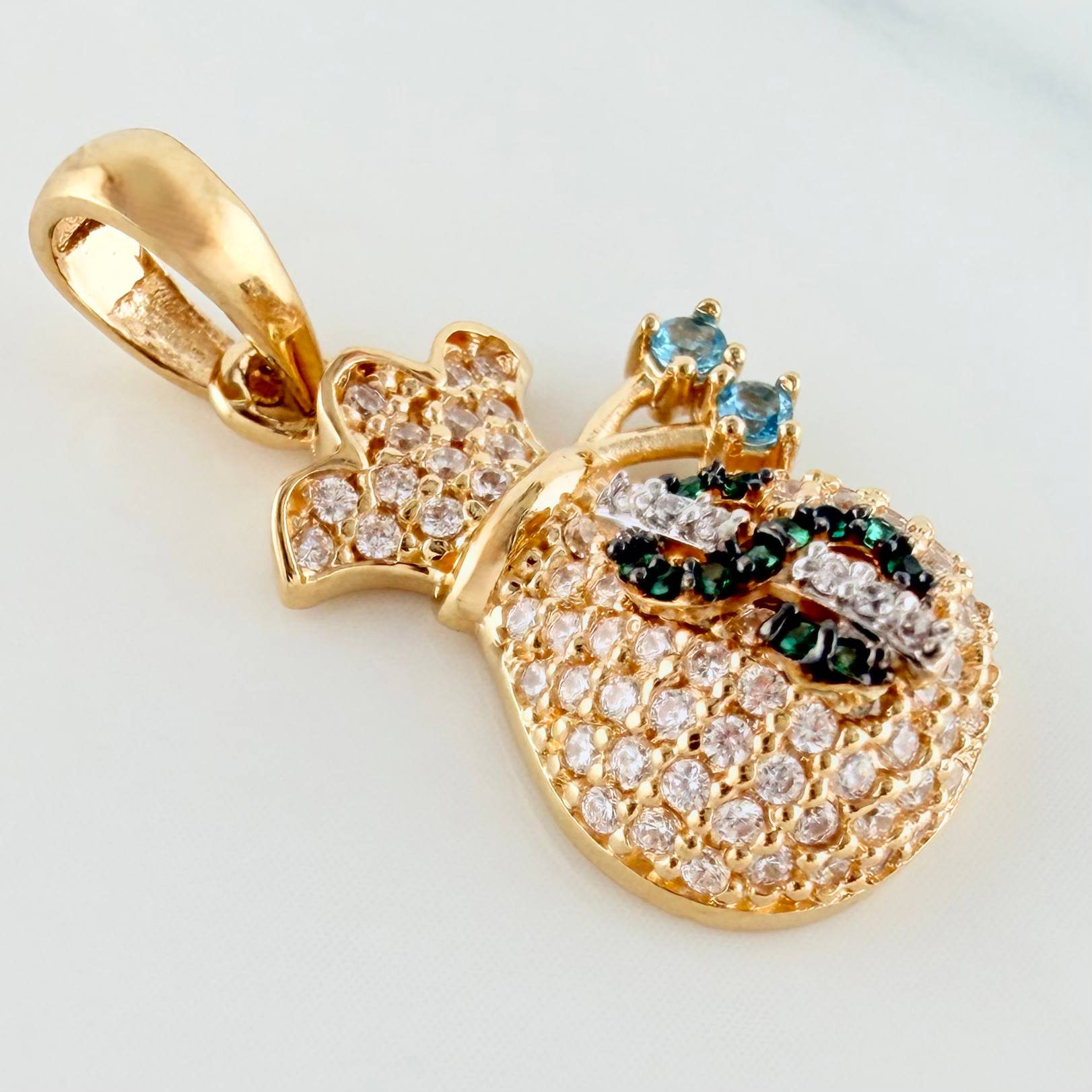 Dije Bolsa De Dinero 2.6 g / 2.5 cm Tres Oros 18K