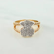 Anillo Oso Ts 3.4 g / T6 1/2 Dos Oros Amarillo Blanco 18K