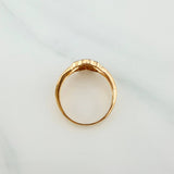 Anillo Oso Ts 3.4 g / T6 1/2 Dos Oros Amarillo Blanco 18K