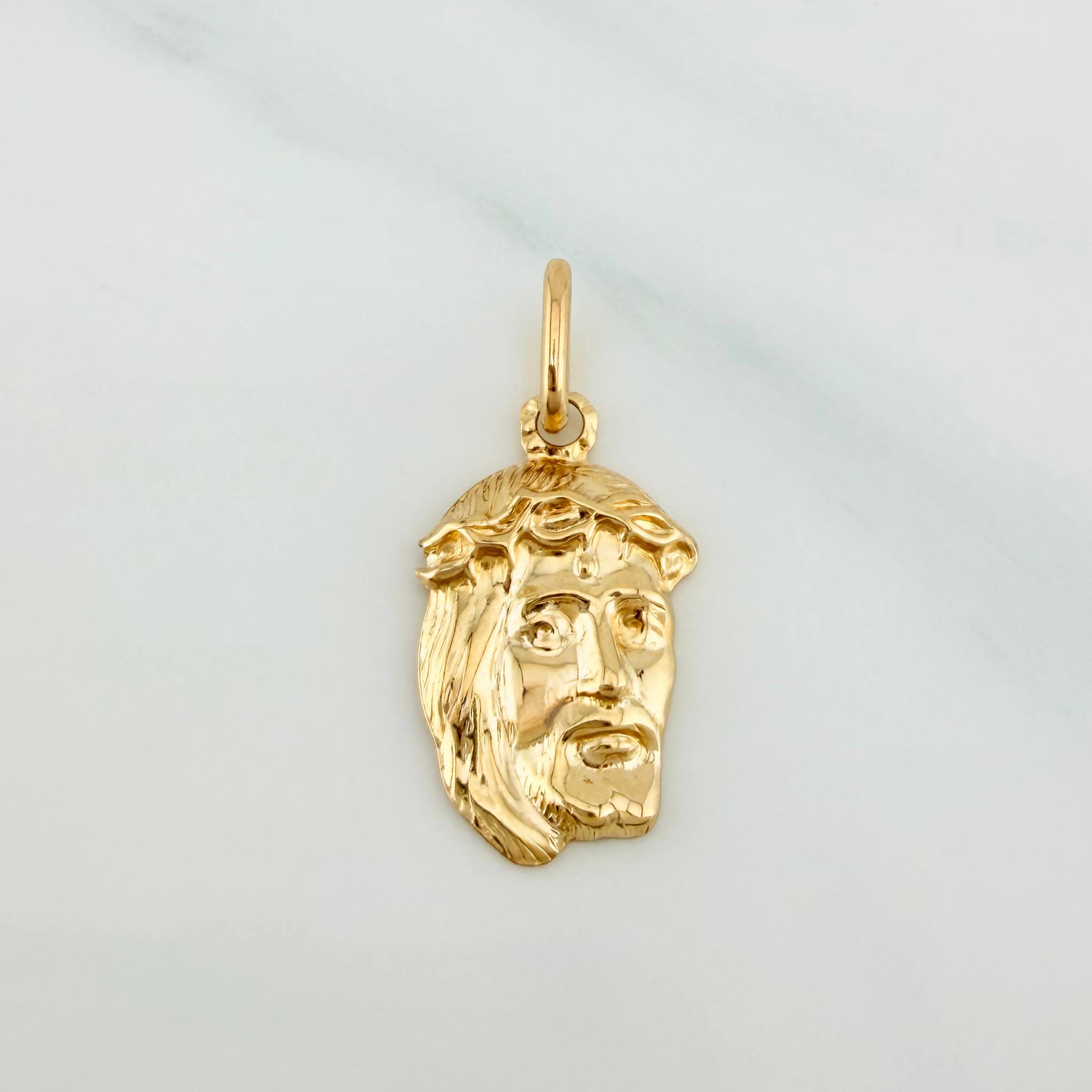 Dije Rostro Cristo 0.85 g / 2.2 cm Oro Amarillo 18K