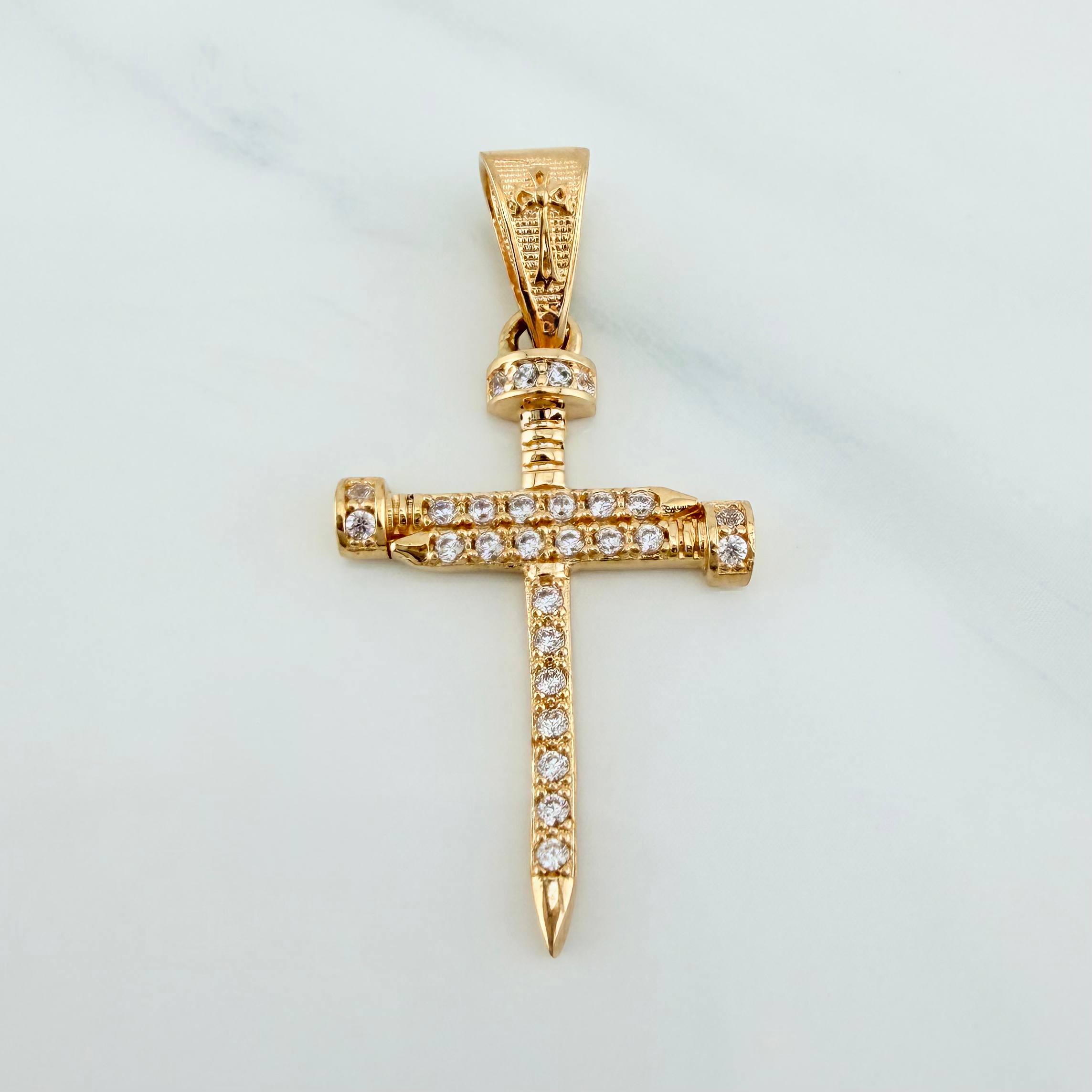 Dije Cruz Clavo 2.3 g / 3.5 cm Oro Amarillo 18K