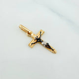 Dije Cruz Cristo Milagroso De Buga 0.9 g / 2.4 cm Tres Oros 18K