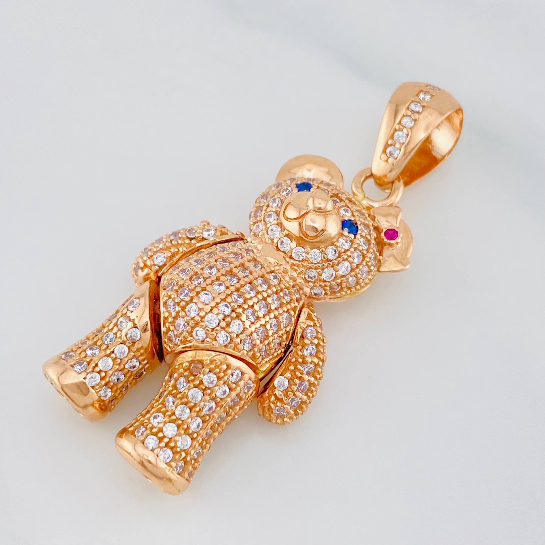 Dije Oso Articulado 8.4 g / 4 cm Oro Rosa 18K