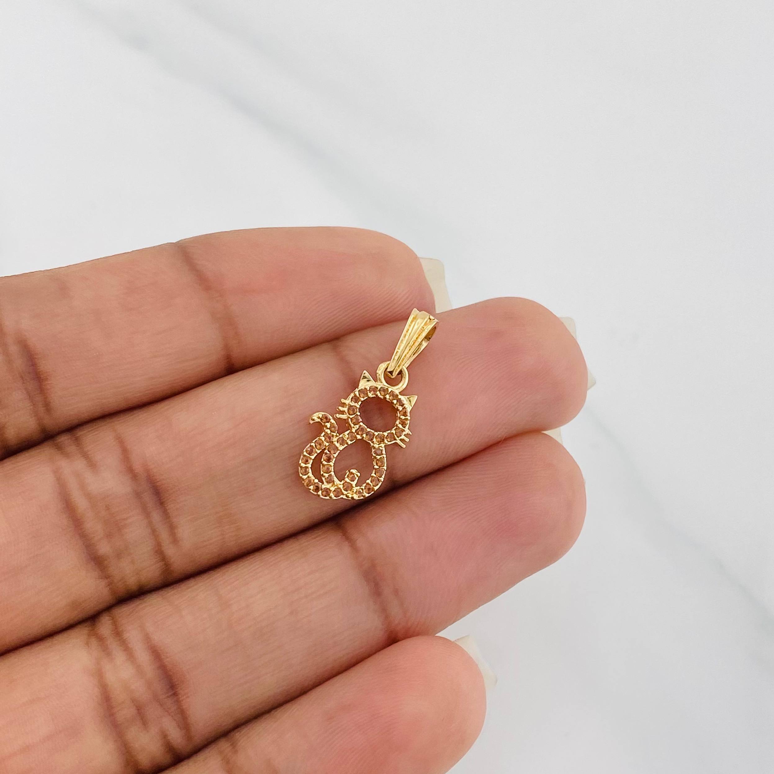 Dije Silueta Gato 0.95 g / 2 cm Oro Amarillo 18K
