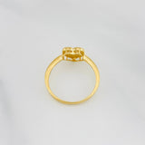 Anillo Corazón 2 g / T7 1/4 Dos Oros Amarillo Blanco 18K