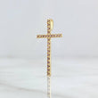 Dije Cruz Punteada 0.7gr / 2.3cm / Circones Lila Oro Amarillo 18K ©