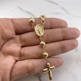 Tobillera Denario 7.05gr / 25cm / 6mm Bolas Lisas Oro Amarillo 18K &