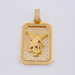 Dije Placa Enmayada San Miguel 20.35 g / 5.7 cm Oro Amarillo 18K