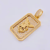 Dije Placa Enmayada San Miguel 20.35 g / 5.7 cm Oro Amarillo 18K