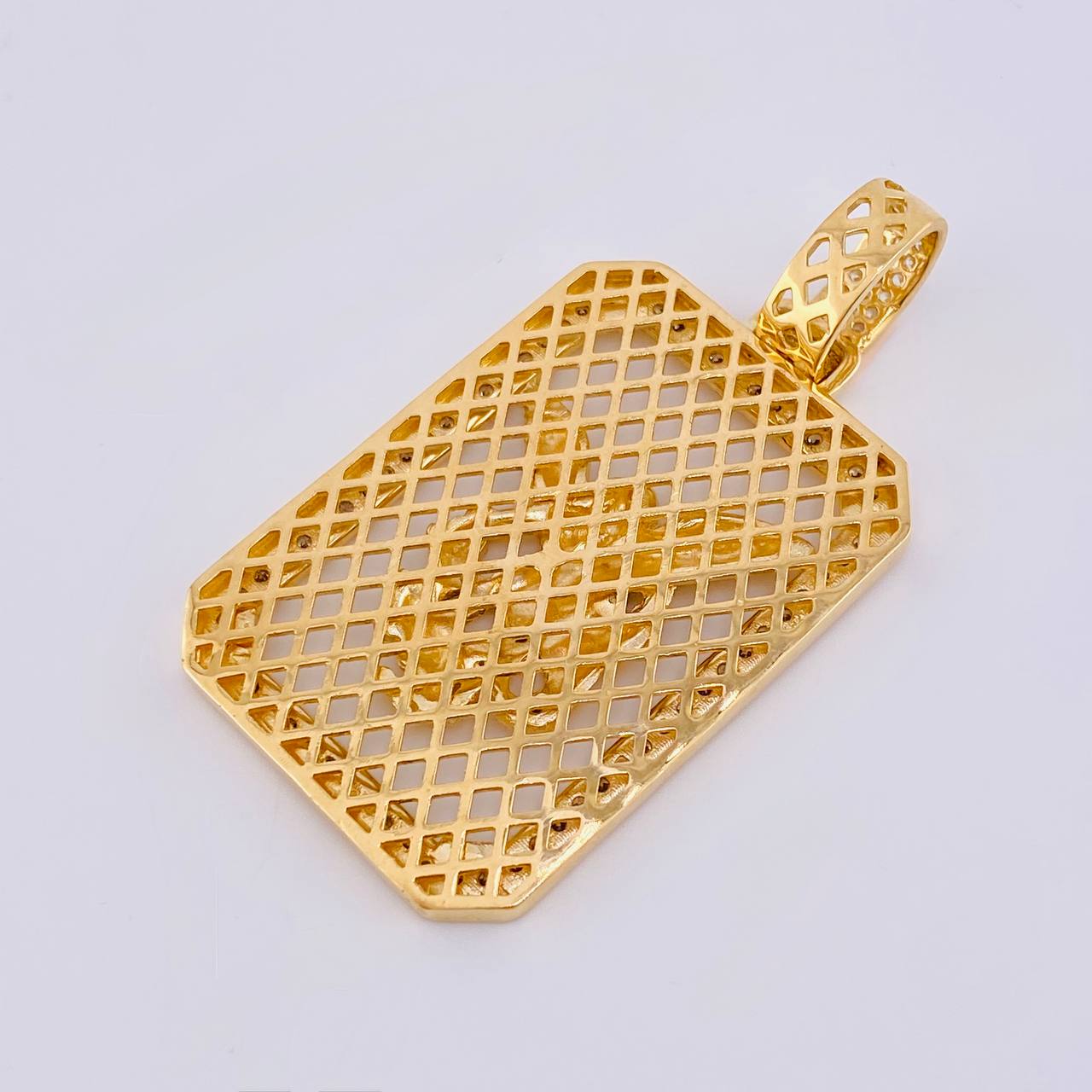 Dije Placa Enmayada San Miguel 20.35 g / 5.7 cm Oro Amarillo 18K