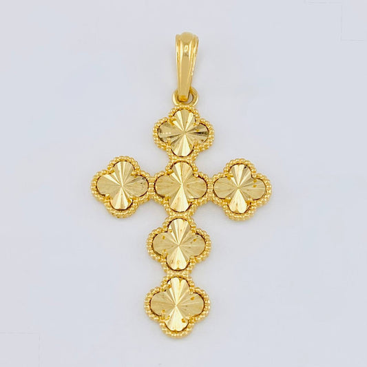 Dije Cruz Trebol 6.45 g / 5 cm Oro Amarillo 18K