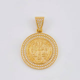 Dije Medalla San Benito 7.05 g / 3.6 cm Oro Amarillo 18K