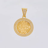 Dije Medalla San Benito 7.05 g / 3.6 cm Oro Amarillo 18K