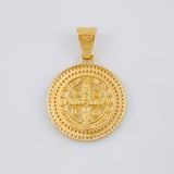 Dije Medalla San Benito 6.85 g / 3.6 cm Oro Amarillo 18K