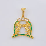 Dije Herradura Caballos 6.95 g / 3.9 cm Oro Amarillo 18K
