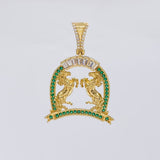 Dije Herradura Caballos 6.95 g / 3.9 cm Oro Amarillo 18K