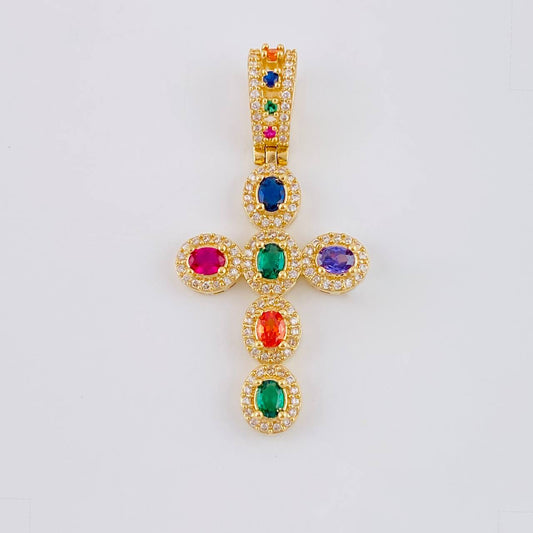 Dije Cruz Tupida 5.9 g / 4.3 cm Oro Amarillo 18K