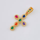 Dije Cruz Tupida 5.9 g / 4.3 cm Oro Amarillo 18K