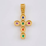 Dije Cruz Tupida 5.9 g / 4.3 cm Oro Amarillo 18K