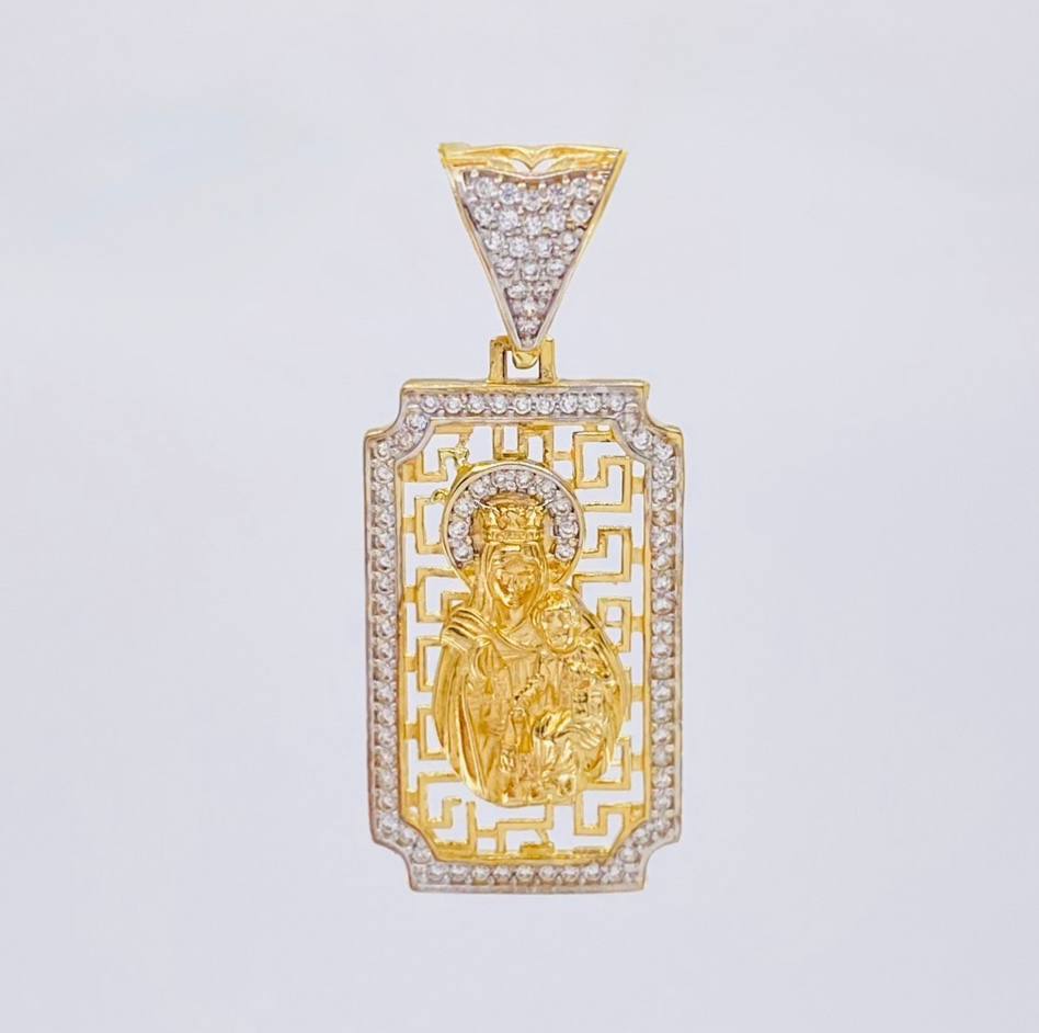 Dije Placa Virgen Del Carmen 6 g / 3.8 cm Oro Amarillo 18K