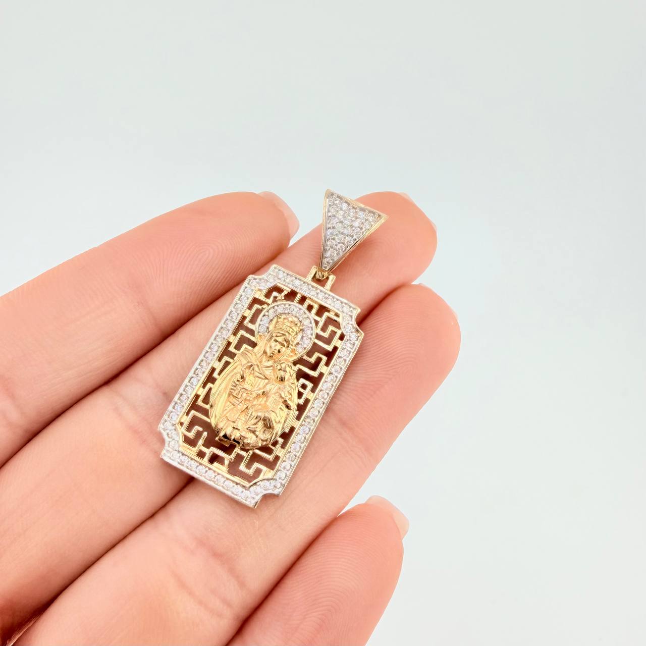 Dije Placa Virgen Del Carmen 6 g / 3.8 cm Oro Amarillo 18K
