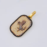 Dije Placa Caballo 5.4 g / 3.5 cm Oro Amarillo 18K