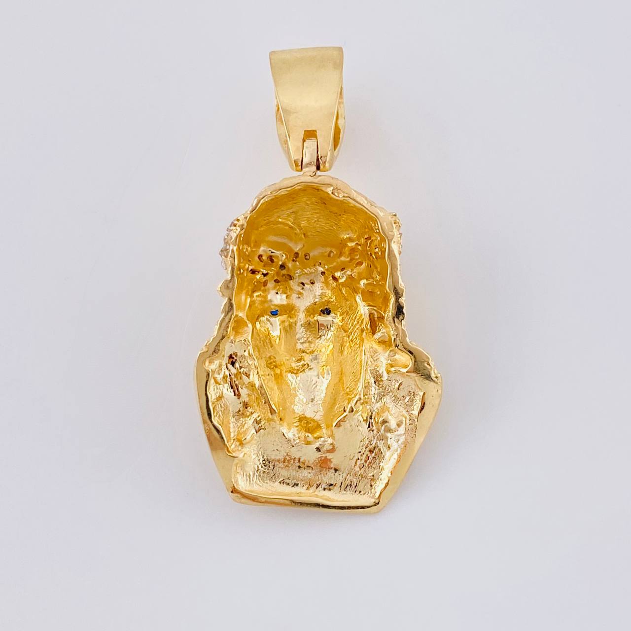 Dije Rostro Cristo 9.6 g / 4 cm Dos Oros Amarillo Blanco 18K